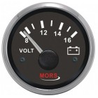 Mors Voltmetre 12V / Siyah