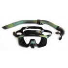 Apnea Hunter Kamuflajlı Maske Şnorkel Seti / Tek Cam
